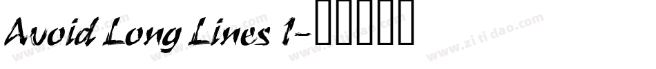 Avoid Long Lines 1字体转换